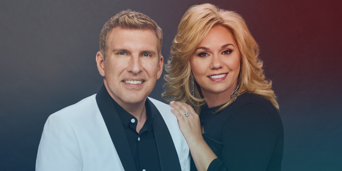 Todd and Julie Chrisley posing for a campaign photo- timeline of federal fraud case