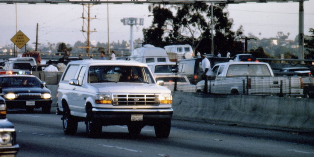 On the evening of Friday, June 17, 1994, a white Ford Bronco with California license plate 3DHY503 was driven down the freeways of Southern California by former football player Al Cowlings. In the backseat was O.J. Simpson holding a gun to his own head.
