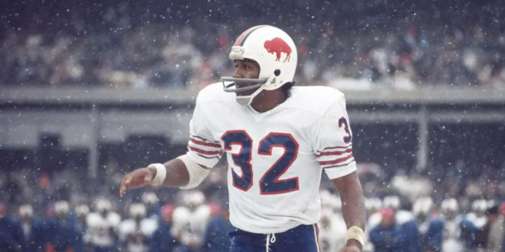 O.J. Simpson was an American collegiate and professional football player renowned for his speed and elusiveness as a premier running back. His career rushing yardage ranked second all-time. He was inducted into the Pro Football Hall of Fame in 1985.